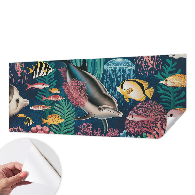 Samolepilna fototapeta za dnevno sobo Podvodna favna