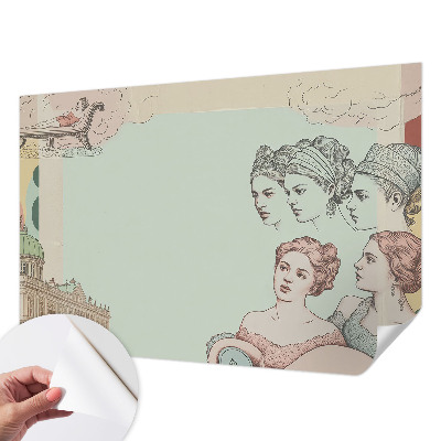 Samolepilna fototapeta za spalnico Klasični kolaž