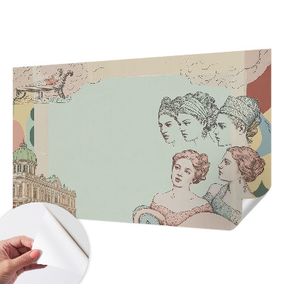 Samolepilna fototapeta za spalnico Klasični kolaž