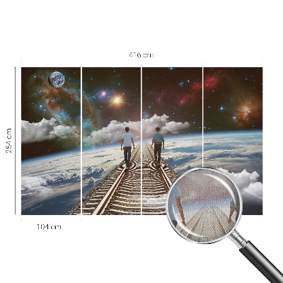 Samolepilna fototapeta z motivom vesoljskega potovanja