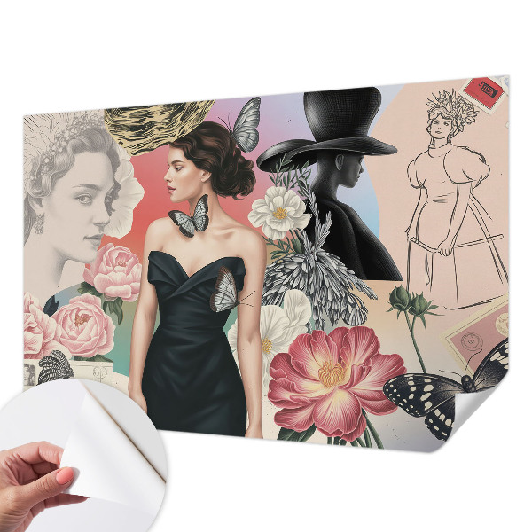 3D fototapeta Rože in portreti