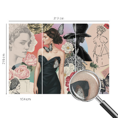 3D fototapeta Rože in portreti