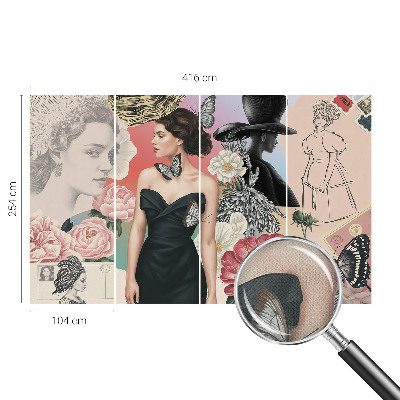 3D fototapeta Rože in portreti