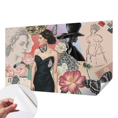 3D fototapeta Rože in portreti