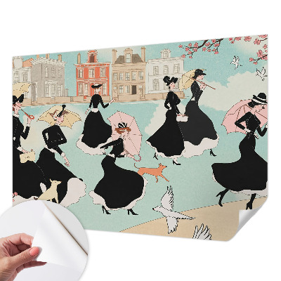 Samolepilna fototapeta za spalnico Ženske hodijo