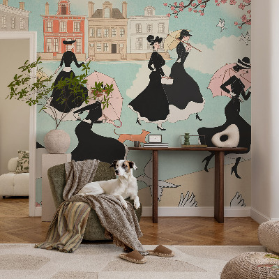 Samolepilna fototapeta za spalnico Ženske hodijo