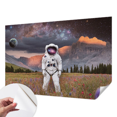 Samolepilna fototapeta za dnevno sobo s kozmično pokrajino