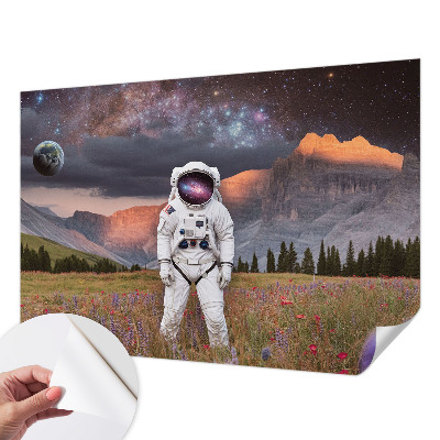 Samolepilna fototapeta za dnevno sobo s kozmično pokrajino