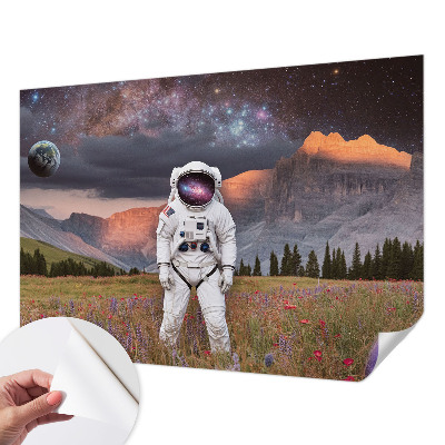 Samolepilna fototapeta za dnevno sobo s kozmično pokrajino