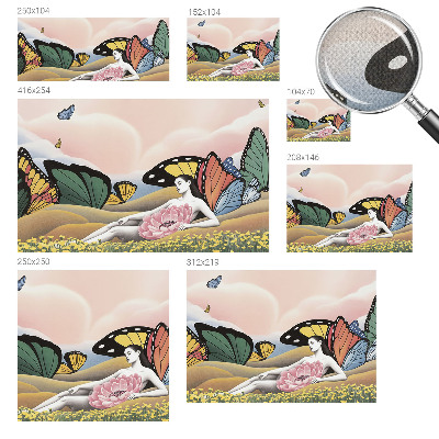 Samolepilna fototapeta za dnevno sobo Metuljev travnik