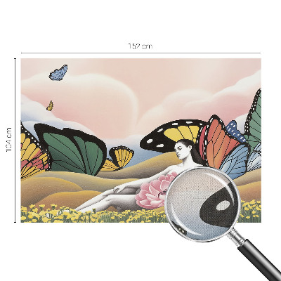 Samolepilna fototapeta za dnevno sobo z motivom metuljevega travnika