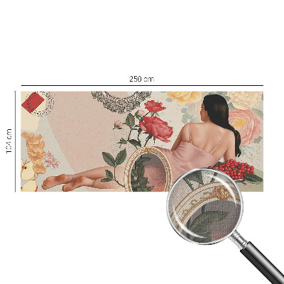 Samolepilna fototapeta za spalnico z motivom cvetlične elegance