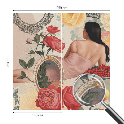 Samolepilna fototapeta za spalnico z motivom cvetlične elegance
