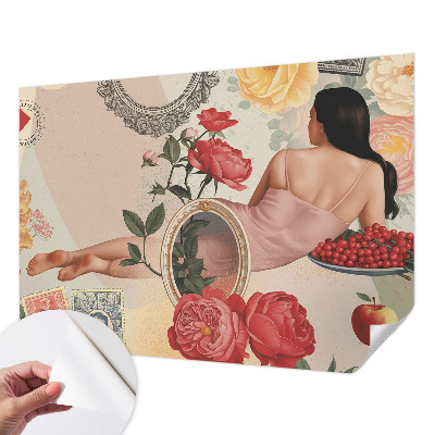 Samolepilna fototapeta za spalnico Cvetlična eleganca