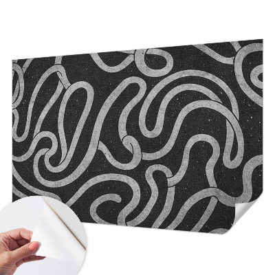 Samolepilna fototapeta za dnevno sobo Zvite oblike