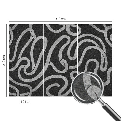 Samolepilna fototapeta za dnevno sobo Zvite oblike