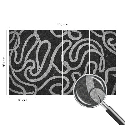 Samolepilna fototapeta za dnevno sobo Zvite oblike