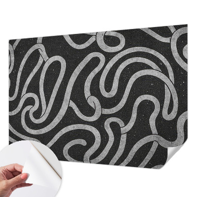 Samolepilna fototapeta za dnevno sobo Zvite oblike