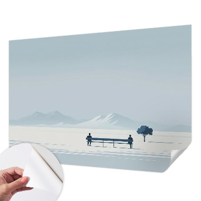 Samolepilna fototapeta z motivom minimalistične pokrajine