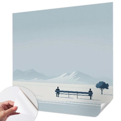 Samolepilna fototapeta z motivom minimalistične pokrajine