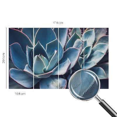 Samolepilna fototapeta za dnevno sobo z motivom zelene aloe
