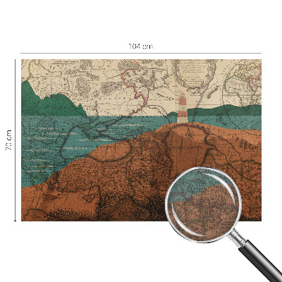 Samolepilna fototapeta za dnevno sobo Zgodovinski zemljevid