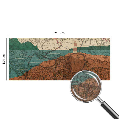 Samolepilna fototapeta za dnevno sobo Zgodovinski zemljevid
