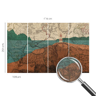 Samolepilna fototapeta za dnevno sobo Zgodovinski zemljevid