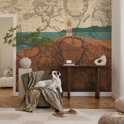 Samolepilna fototapeta za dnevno sobo Zgodovinski zemljevid