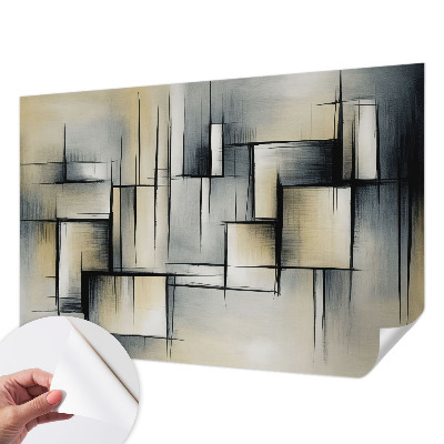 Samolepilna fototapeta za spalnico z abstraktnim geometrijskim motivom
