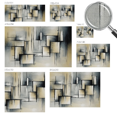 Samolepilna fototapeta za spalnico z abstraktnim geometrijskim motivom