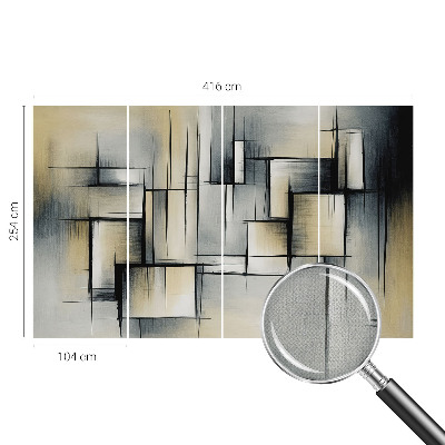 Samolepilna fototapeta za spalnico z abstraktnim geometrijskim motivom