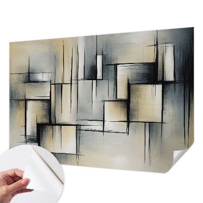 Samolepilna fototapeta za spalnico z abstraktnim geometrijskim motivom