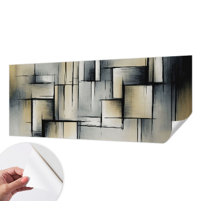 Samolepilna fototapeta za spalnico z abstraktnim geometrijskim motivom