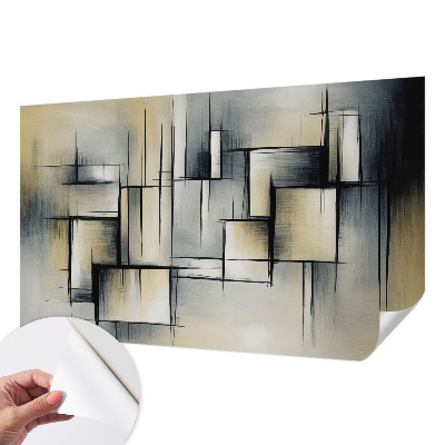 Samolepilna fototapeta za spalnico z abstraktnim geometrijskim motivom