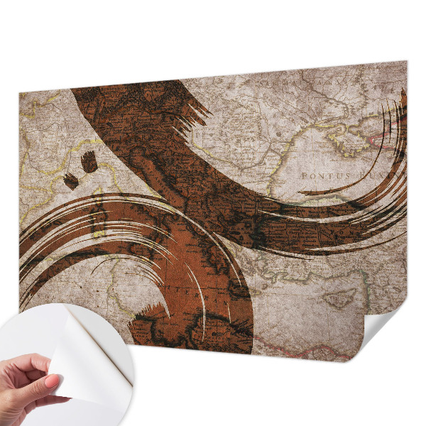 Otroška fototapeta Umetniški zemljevid