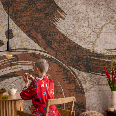 Otroška fototapeta Umetniški zemljevid