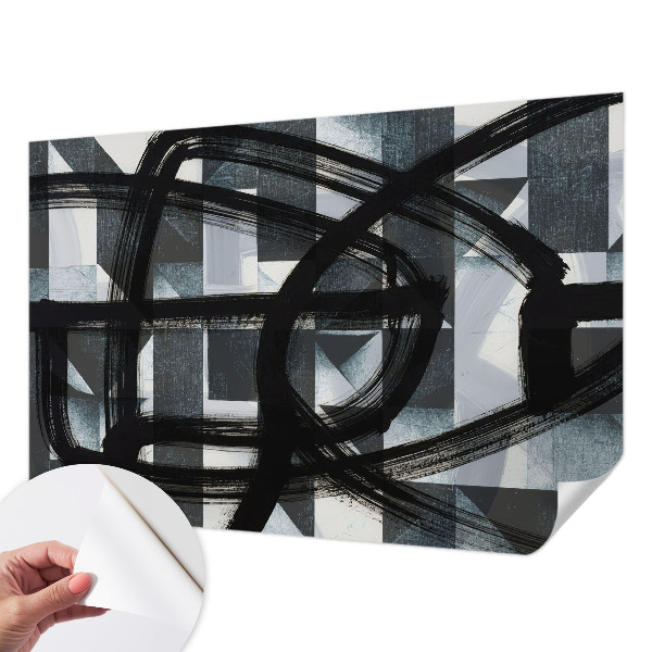 Samolepilna fototapeta za dnevno sobo Izrazna geometrija