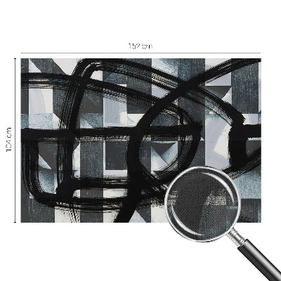 Samolepilna fototapeta za dnevno sobo z izraznim geometrijskim motivom
