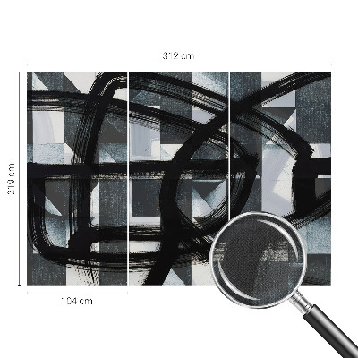 Samolepilna fototapeta za dnevno sobo Izrazna geometrija