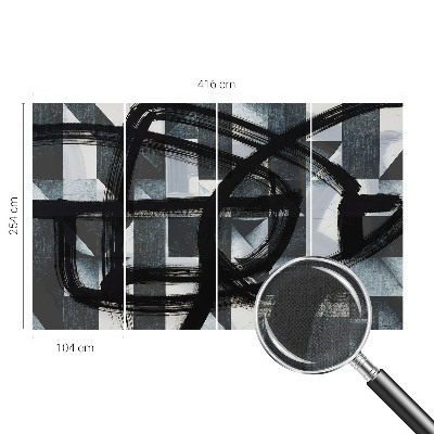 Samolepilna fototapeta za dnevno sobo Izrazna geometrija
