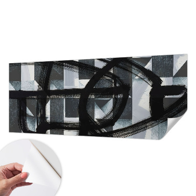 Samolepilna fototapeta za dnevno sobo z izraznim geometrijskim motivom