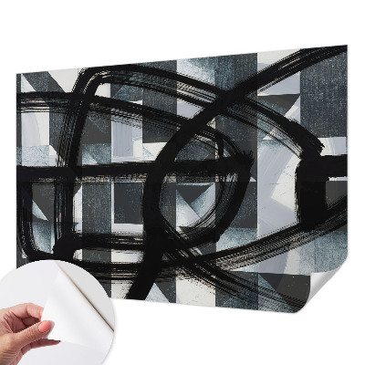 Samolepilna fototapeta za dnevno sobo z izraznim geometrijskim motivom