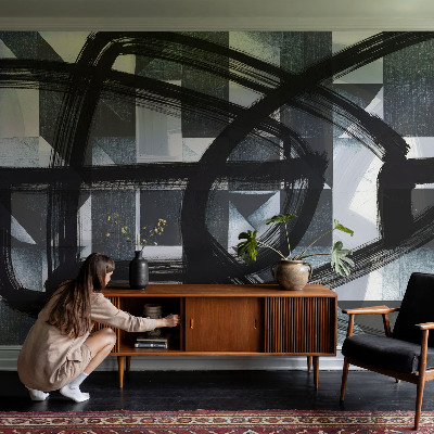 Samolepilna fototapeta za dnevno sobo Izrazna geometrija