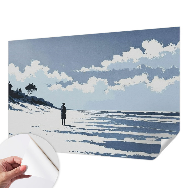 Fototapeta za otroško sobo s podobo tihe plaže primerna za otroško sobo
