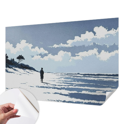 Fototapeta za otroško sobo s podobo tihe plaže primerna za otroško sobo