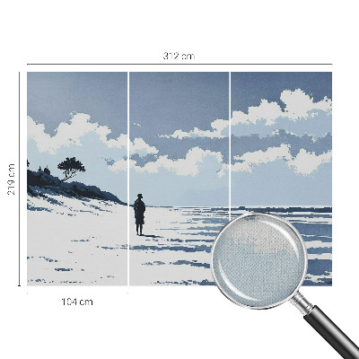 Fototapeta za otroško sobo s podobo tihe plaže primerna za otroško sobo