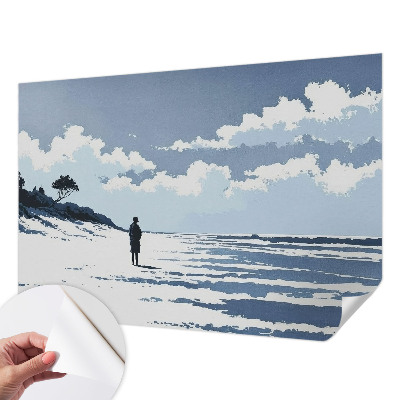 Fototapeta za otroško sobo s podobo tihe plaže primerna za otroško sobo