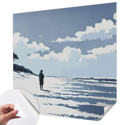 Fototapeta za otroško sobo s podobo tihe plaže primerna za otroško sobo