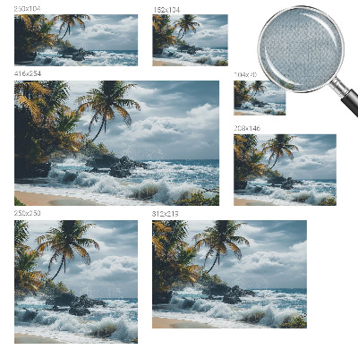 Samolepilna fototapeta za dnevno sobo Eksotična plaža